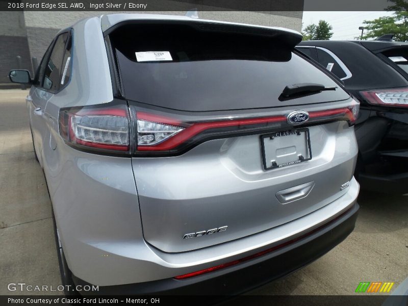 Ingot Silver / Ebony 2018 Ford Edge SEL AWD