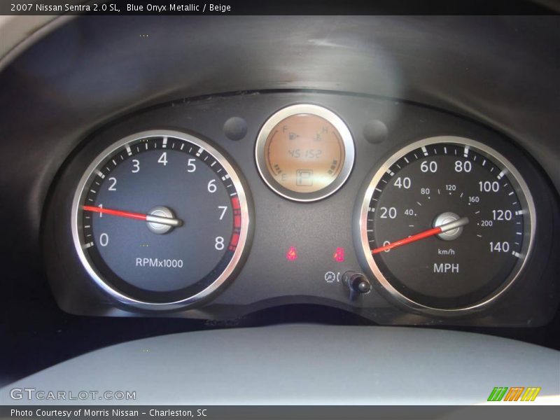 Blue Onyx Metallic / Beige 2007 Nissan Sentra 2.0 SL