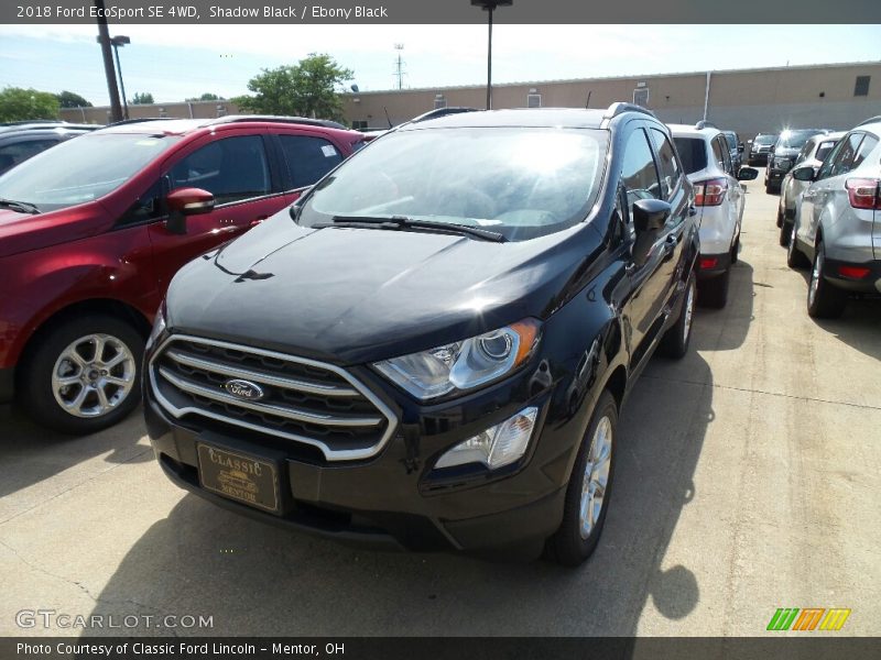 Shadow Black / Ebony Black 2018 Ford EcoSport SE 4WD