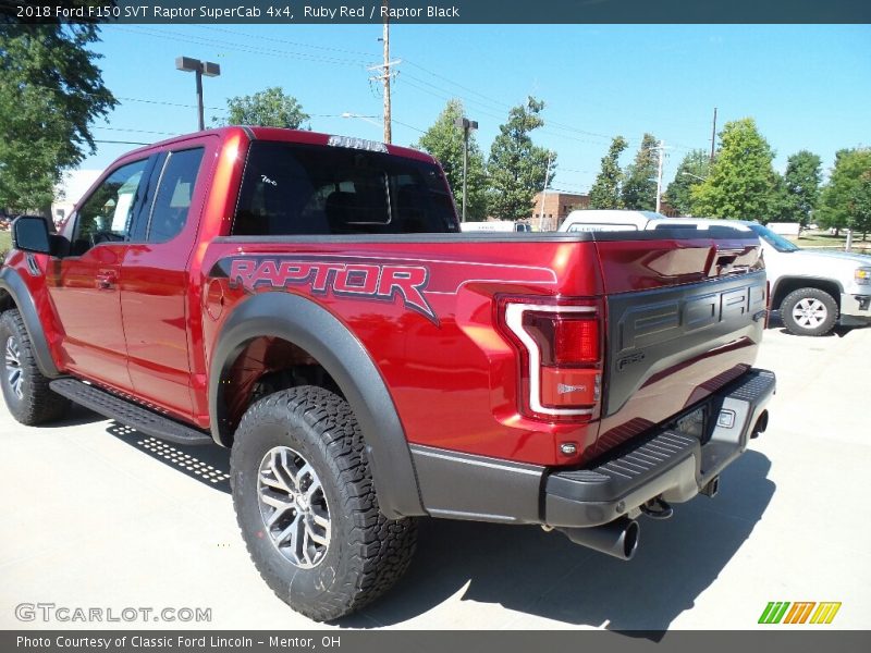 Ruby Red / Raptor Black 2018 Ford F150 SVT Raptor SuperCab 4x4
