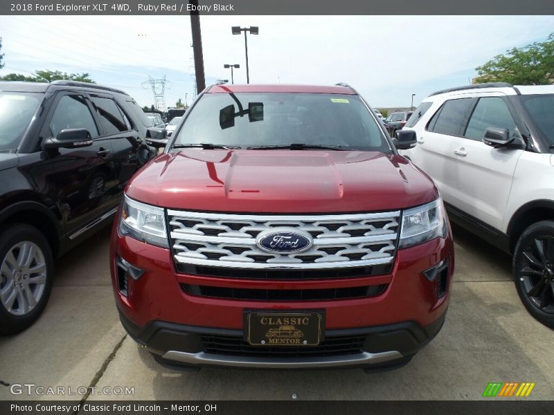 Ruby Red / Ebony Black 2018 Ford Explorer XLT 4WD