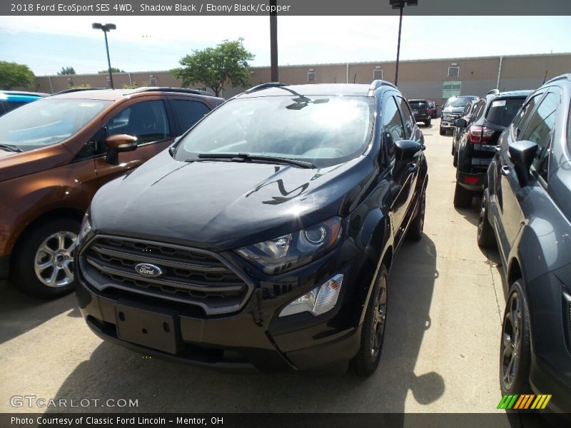Shadow Black / Ebony Black/Copper 2018 Ford EcoSport SES 4WD