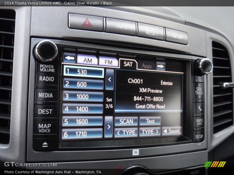 Classic Silver Metallic / Black 2014 Toyota Venza Limited AWD