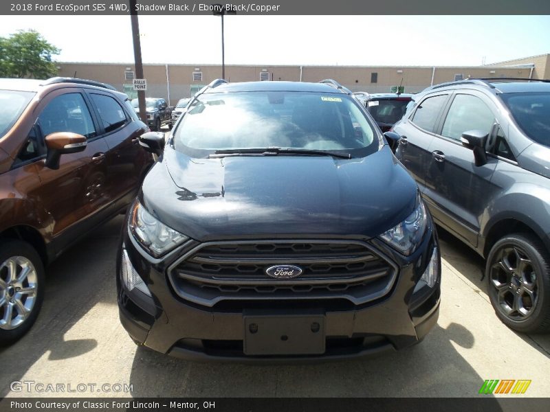 Shadow Black / Ebony Black/Copper 2018 Ford EcoSport SES 4WD