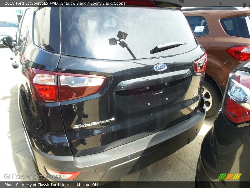 Shadow Black / Ebony Black/Copper 2018 Ford EcoSport SES 4WD