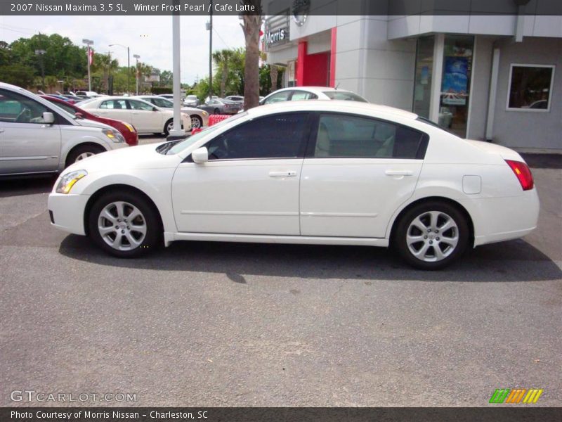 Winter Frost Pearl / Cafe Latte 2007 Nissan Maxima 3.5 SL