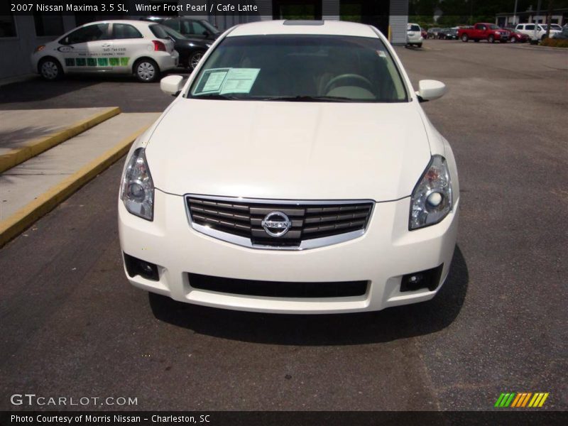 Winter Frost Pearl / Cafe Latte 2007 Nissan Maxima 3.5 SL