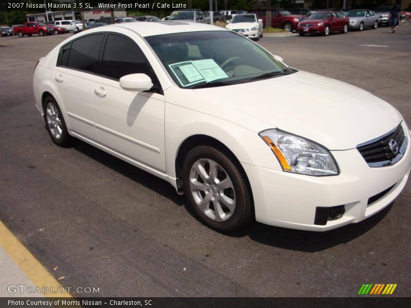 Winter Frost Pearl / Cafe Latte 2007 Nissan Maxima 3.5 SL