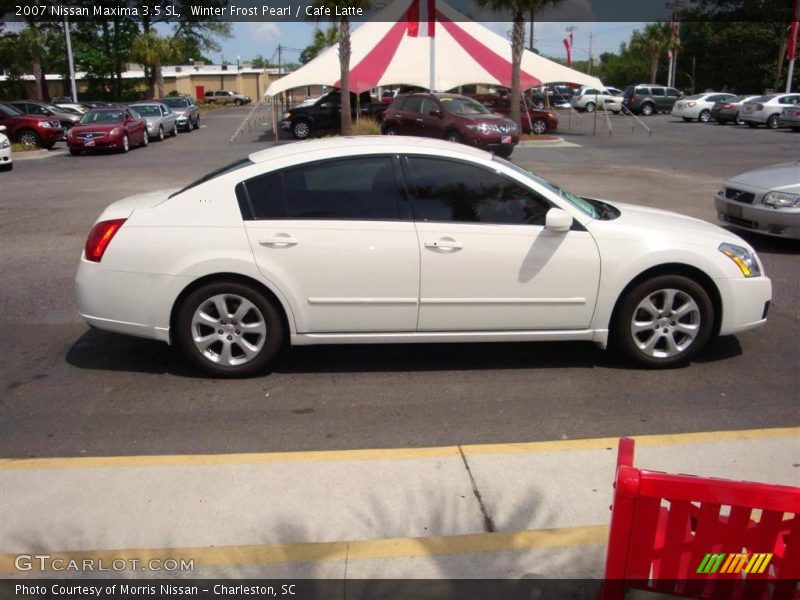 Winter Frost Pearl / Cafe Latte 2007 Nissan Maxima 3.5 SL