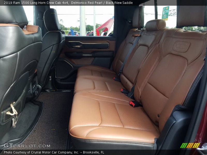 Delmonico Red Pearl / Black/New Saddle 2019 Ram 1500 Long Horn Crew Cab 4x4