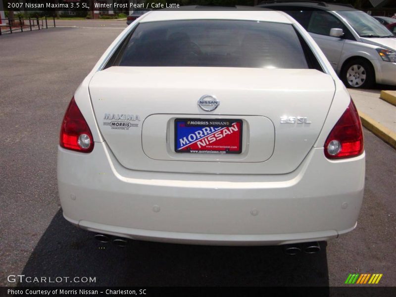 Winter Frost Pearl / Cafe Latte 2007 Nissan Maxima 3.5 SL