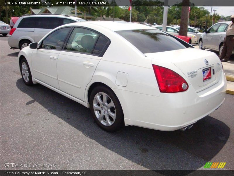 Winter Frost Pearl / Cafe Latte 2007 Nissan Maxima 3.5 SL