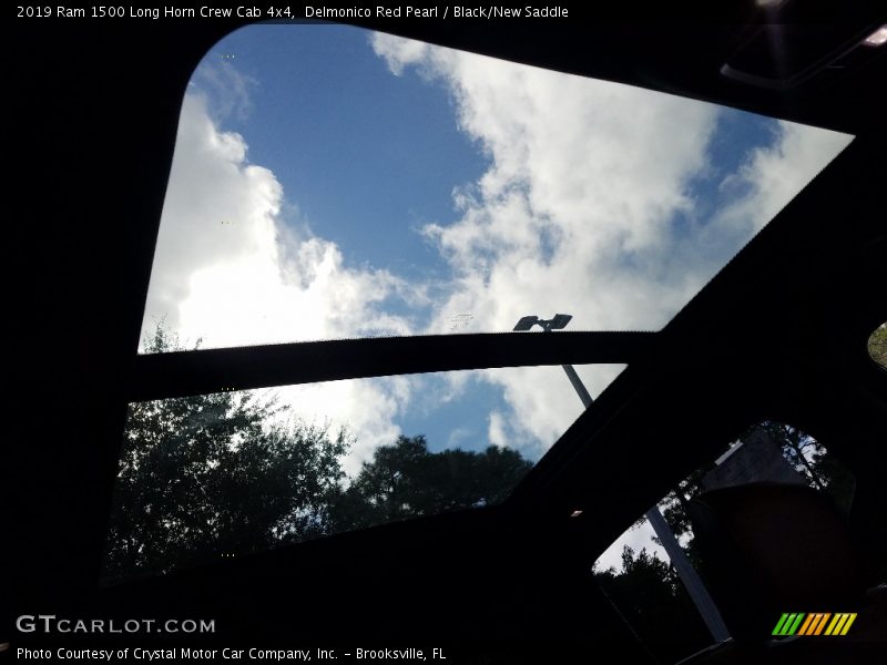 Delmonico Red Pearl / Black/New Saddle 2019 Ram 1500 Long Horn Crew Cab 4x4