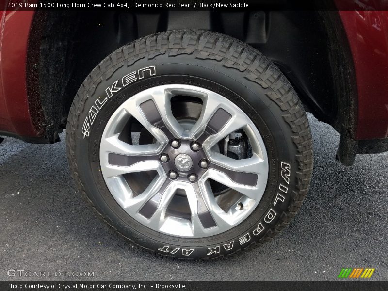 Delmonico Red Pearl / Black/New Saddle 2019 Ram 1500 Long Horn Crew Cab 4x4