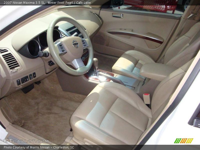 Winter Frost Pearl / Cafe Latte 2007 Nissan Maxima 3.5 SL