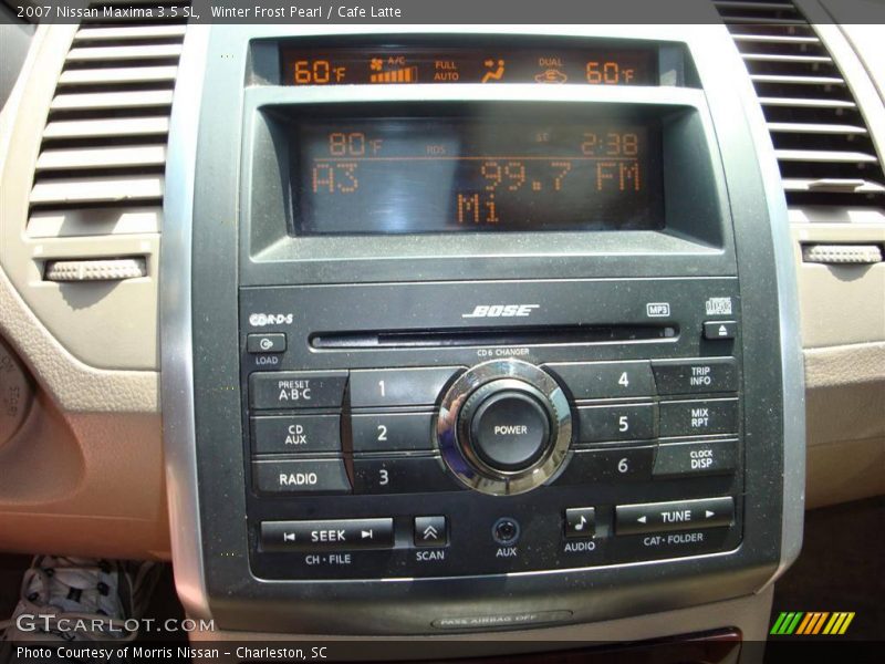 Winter Frost Pearl / Cafe Latte 2007 Nissan Maxima 3.5 SL