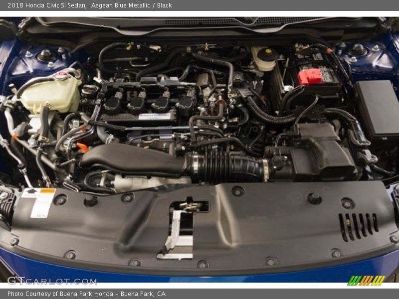 Aegean Blue Metallic / Black 2018 Honda Civic Si Sedan