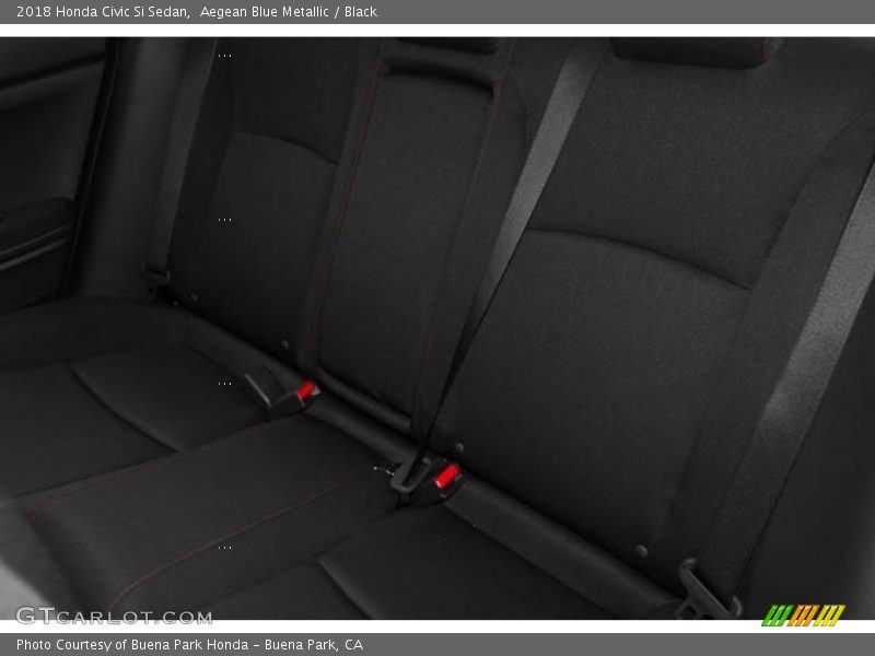Aegean Blue Metallic / Black 2018 Honda Civic Si Sedan