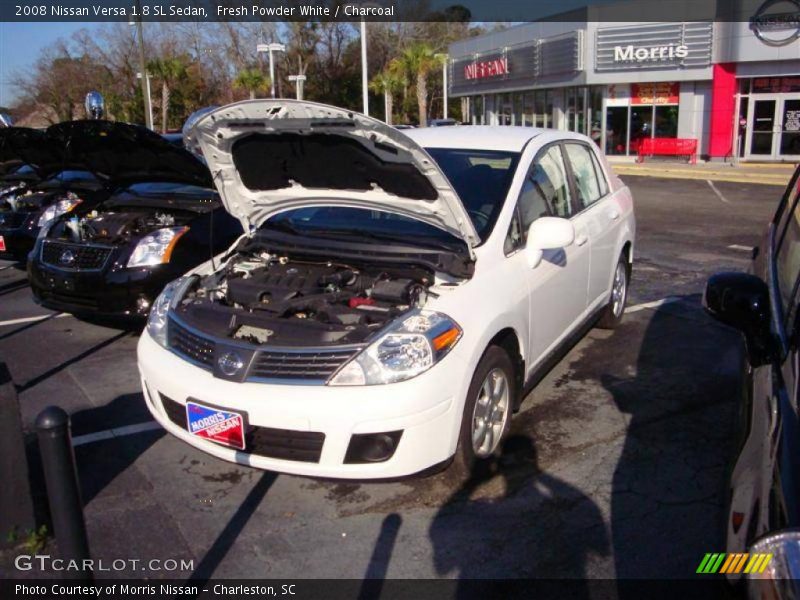Fresh Powder White / Charcoal 2008 Nissan Versa 1.8 SL Sedan