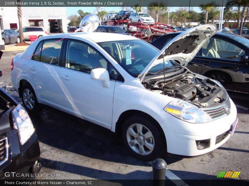 Fresh Powder White / Charcoal 2008 Nissan Versa 1.8 SL Sedan