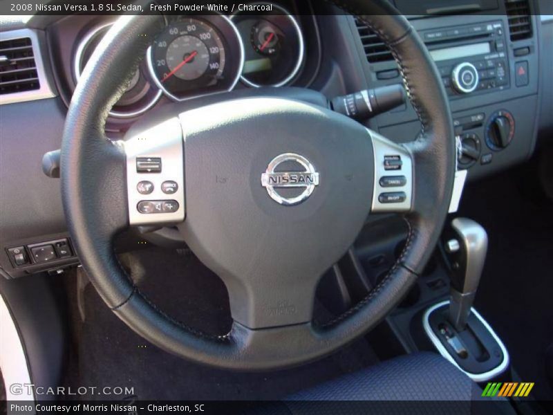 Fresh Powder White / Charcoal 2008 Nissan Versa 1.8 SL Sedan