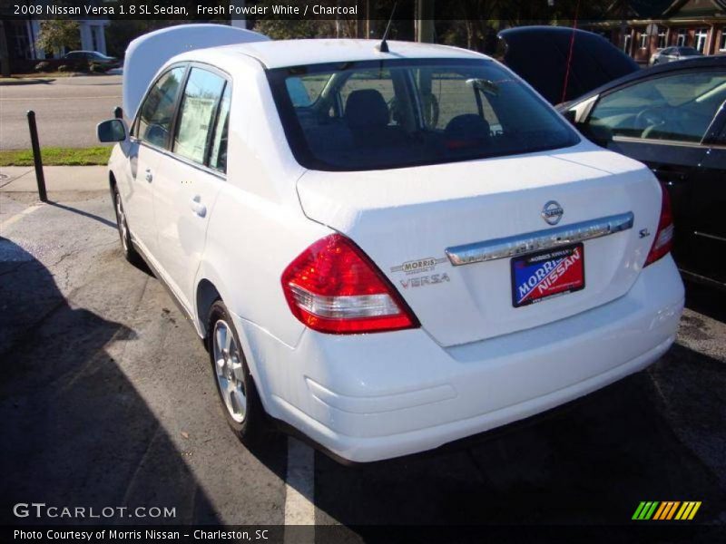 Fresh Powder White / Charcoal 2008 Nissan Versa 1.8 SL Sedan