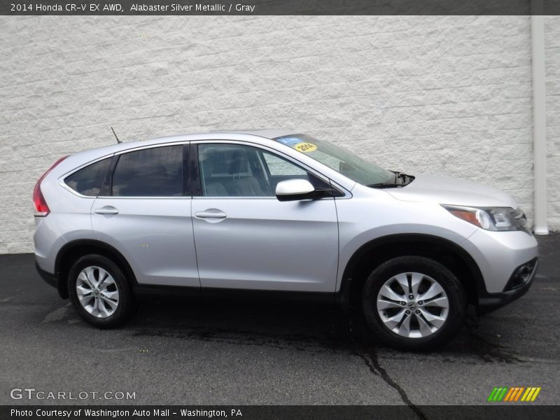 Alabaster Silver Metallic / Gray 2014 Honda CR-V EX AWD