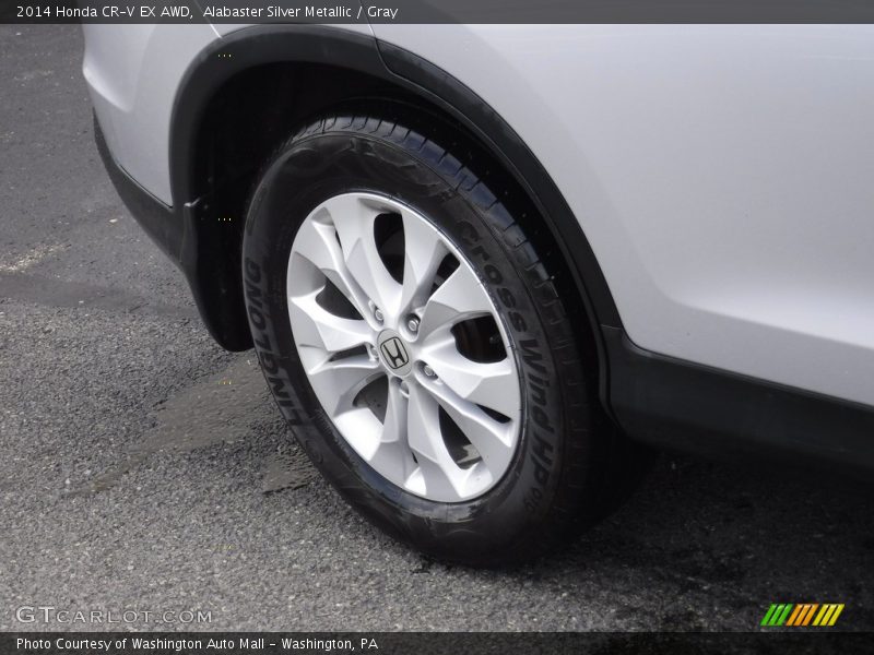 Alabaster Silver Metallic / Gray 2014 Honda CR-V EX AWD