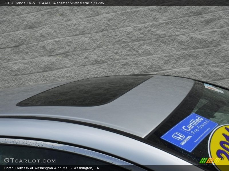 Alabaster Silver Metallic / Gray 2014 Honda CR-V EX AWD