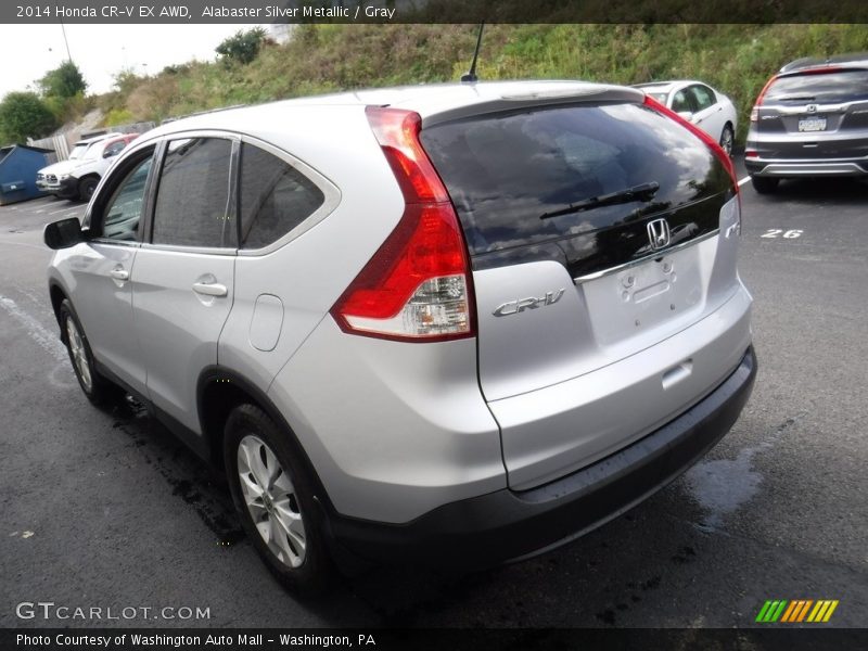 Alabaster Silver Metallic / Gray 2014 Honda CR-V EX AWD