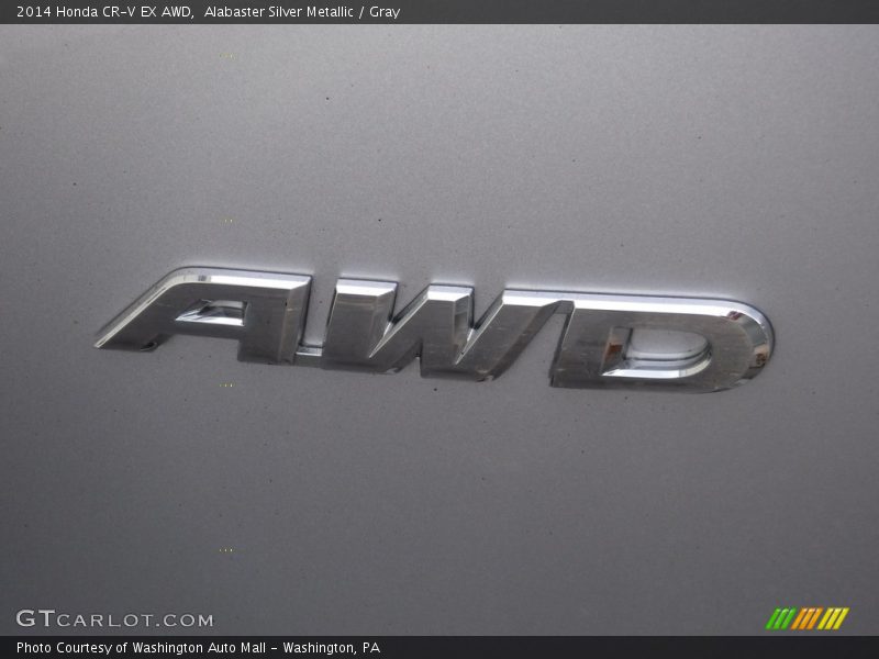 Alabaster Silver Metallic / Gray 2014 Honda CR-V EX AWD