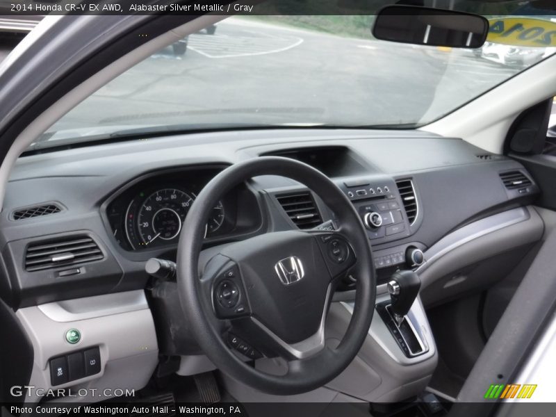 Alabaster Silver Metallic / Gray 2014 Honda CR-V EX AWD
