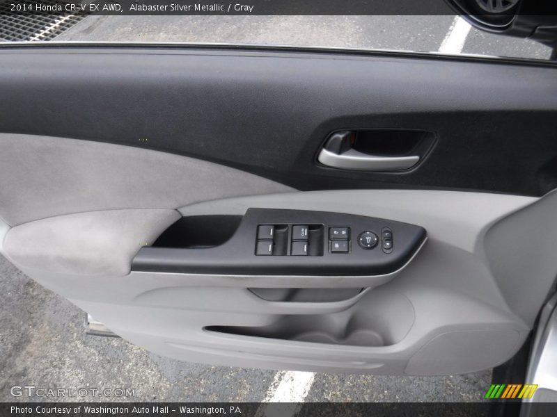 Alabaster Silver Metallic / Gray 2014 Honda CR-V EX AWD