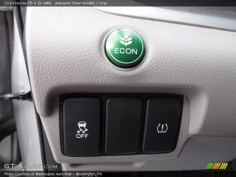 Alabaster Silver Metallic / Gray 2014 Honda CR-V EX AWD