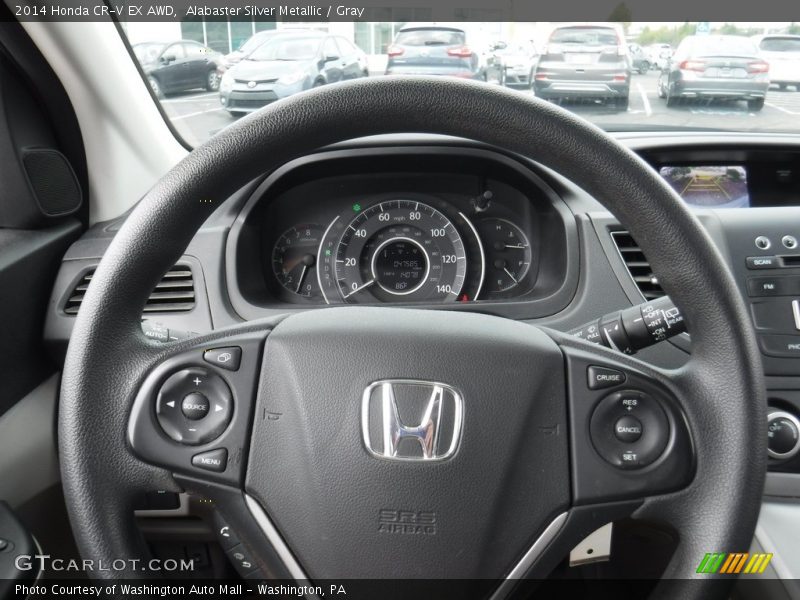 Alabaster Silver Metallic / Gray 2014 Honda CR-V EX AWD