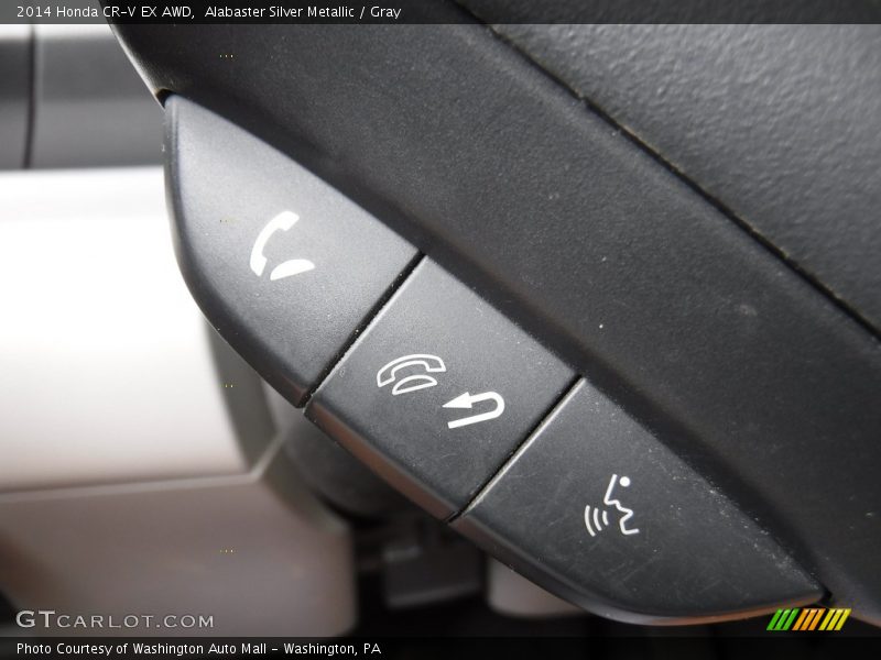 Alabaster Silver Metallic / Gray 2014 Honda CR-V EX AWD