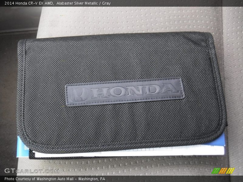 Alabaster Silver Metallic / Gray 2014 Honda CR-V EX AWD
