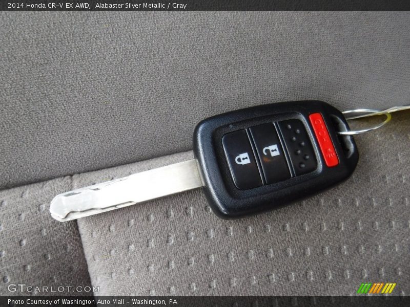 Alabaster Silver Metallic / Gray 2014 Honda CR-V EX AWD