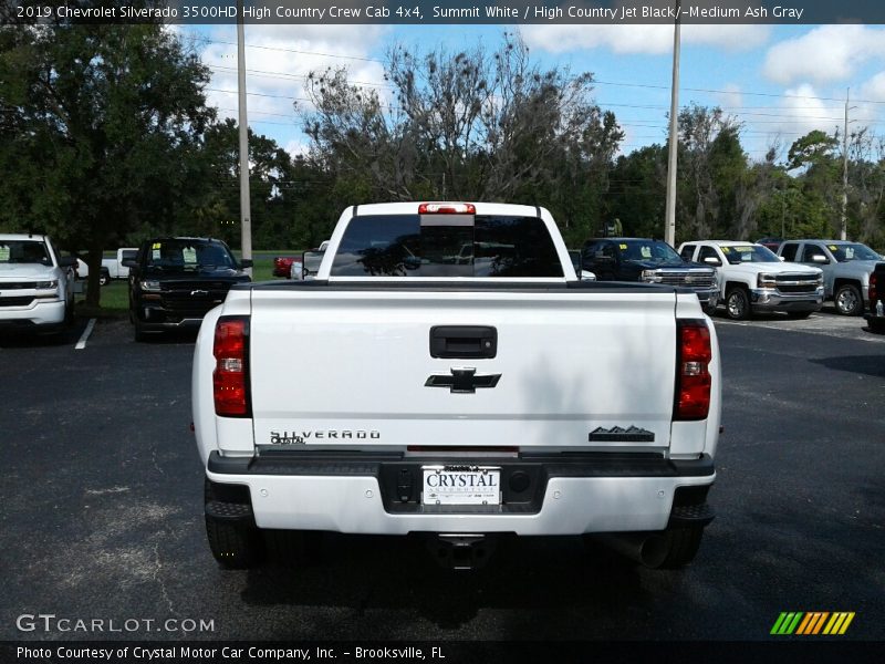 Summit White / High Country Jet Black/­Medium Ash Gray 2019 Chevrolet Silverado 3500HD High Country Crew Cab 4x4