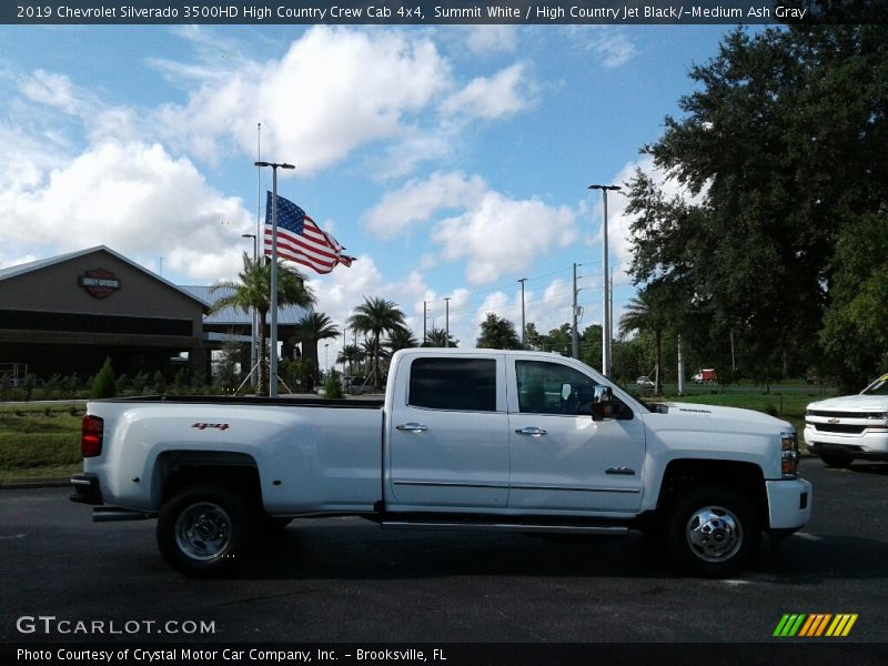 Summit White / High Country Jet Black/­Medium Ash Gray 2019 Chevrolet Silverado 3500HD High Country Crew Cab 4x4