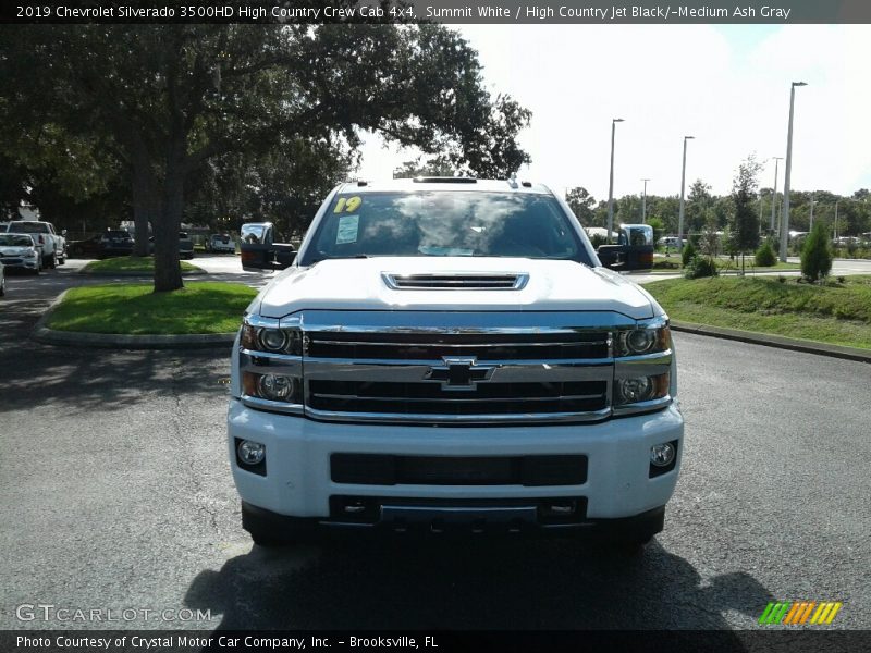 Summit White / High Country Jet Black/­Medium Ash Gray 2019 Chevrolet Silverado 3500HD High Country Crew Cab 4x4