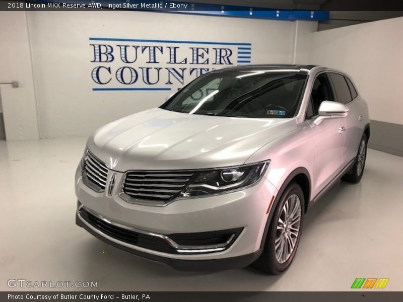 Ingot Silver Metallic / Ebony 2018 Lincoln MKX Reserve AWD