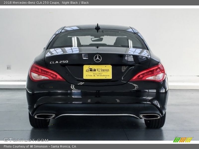 Night Black / Black 2018 Mercedes-Benz CLA 250 Coupe