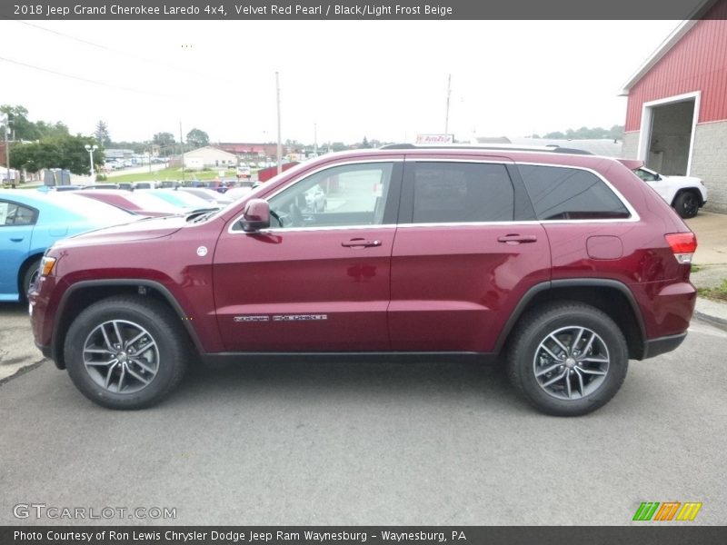 Velvet Red Pearl / Black/Light Frost Beige 2018 Jeep Grand Cherokee Laredo 4x4