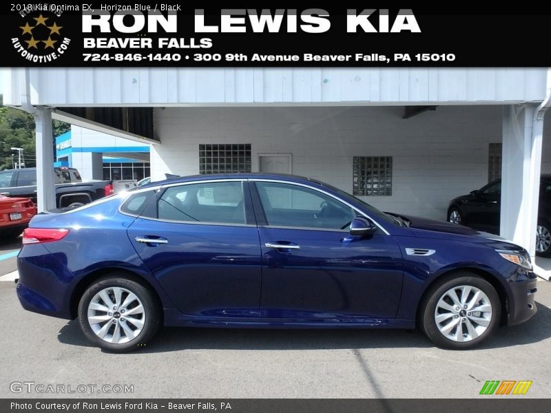 Horizon Blue / Black 2018 Kia Optima EX