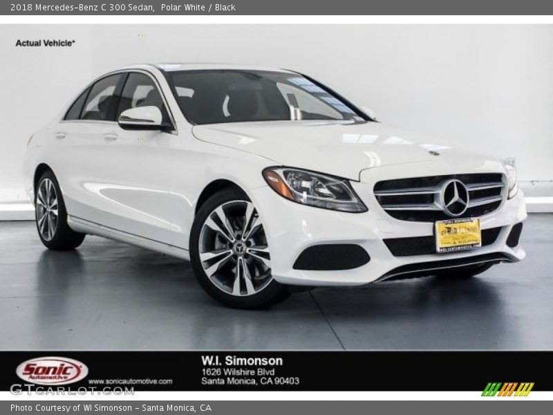 Polar White / Black 2018 Mercedes-Benz C 300 Sedan