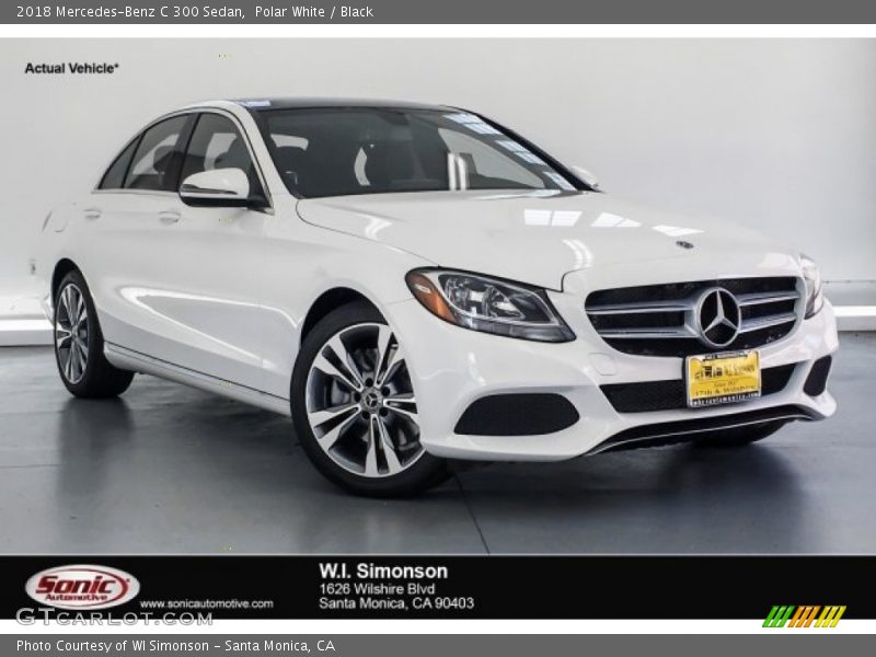 Polar White / Black 2018 Mercedes-Benz C 300 Sedan