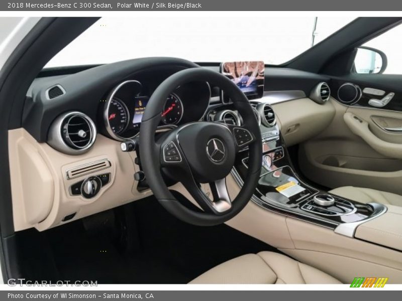 Polar White / Silk Beige/Black 2018 Mercedes-Benz C 300 Sedan