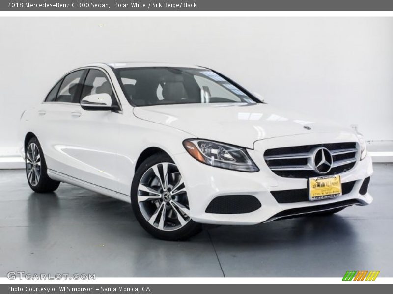 Polar White / Silk Beige/Black 2018 Mercedes-Benz C 300 Sedan