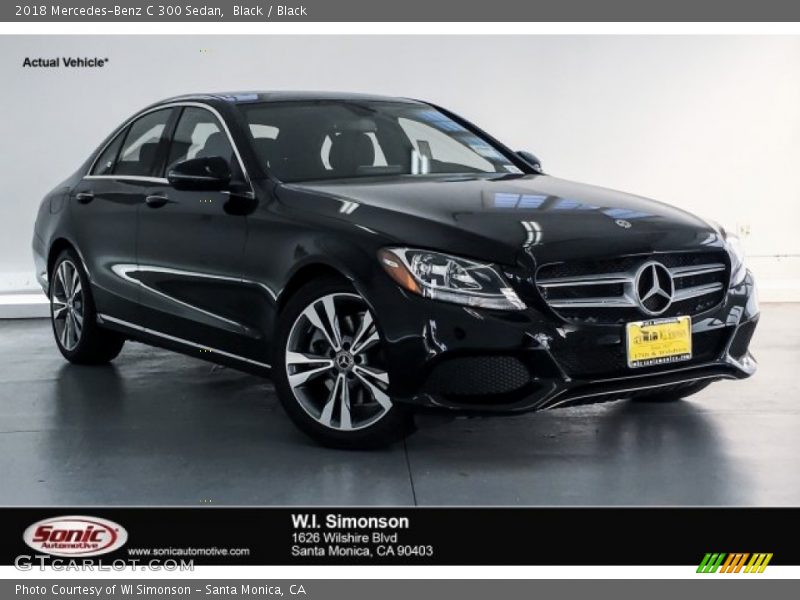 Black / Black 2018 Mercedes-Benz C 300 Sedan